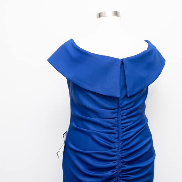 Xscape - Off-Shoulder Ruched Dress - Picture 11 of 12